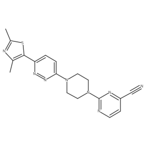 2-{4-[6-(2,4-Dimethyl-1,3-thiazol-5-yl)pyridazin-3-yl]piperazin-1-yl}pyrimidine-4-carbonitrile结构式