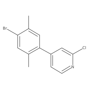 4-(4-Bromo-2,5-dimethylphenyl)-2-chloropyridine结构式
