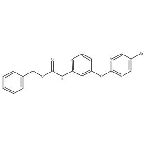 benzyl N-{3-[(5-bromopyrimidin-2-yl)oxy]phenyl}carbamate结构式