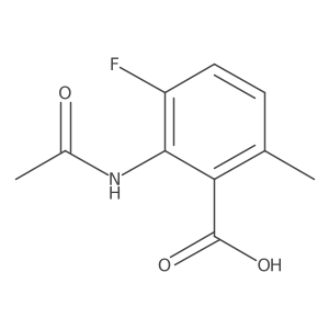 2-Acetamido-3-fluoro-6-methylbenzoic acid结构式