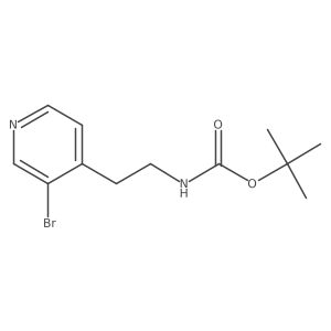 tert-butyl N-[2-(3-bromopyridin-4-yl)ethyl]carbamate Structure