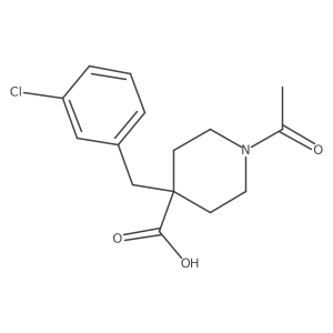 1-Acetyl-4-[(3-chlorophenyl)methyl]piperidine-4-carboxylic acid Structure