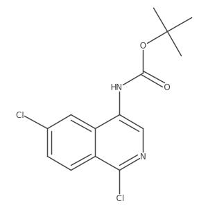 tert-butyl N-(1,6-dichloroisoquinolin-4-yl)carbamate结构式