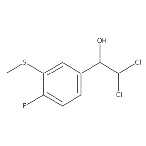 2,2-Dichloro-1-(4-fluoro-3-(methylthio)phenyl)ethanol结构式