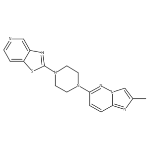 1-{2-Methylimidazo[1,2-b]pyridazin-6-yl}-4-{[1,3]thiazolo[4,5-c]pyridin-2-yl}piperazine Structure