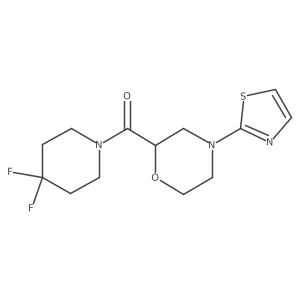 2-(4,4-Difluoropiperidine-1-carbonyl)-4-(1,3-thiazol-2-yl)morpholine Structure