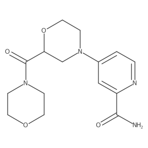 4-[2-(Morpholine-4-carbonyl)morpholin-4-yl]pyridine-2-carboxamide结构式