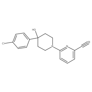 6-[4-(4-Chlorophenyl)-4-hydroxypiperidin-1-yl]pyridine-2-carbonitrile Structure