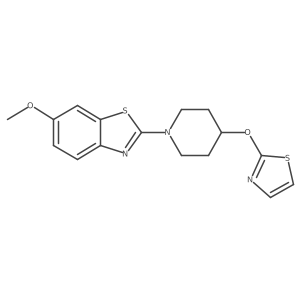 6-Methoxy-2-[4-(1,3-thiazol-2-yloxy)piperidin-1-yl]-1,3-benzothiazole Structure