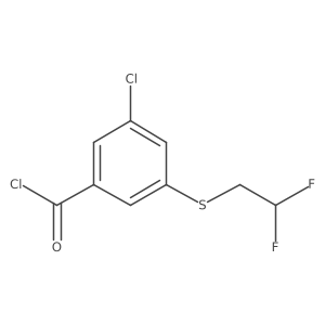 3-Chloro-5-[(2,2-difluoroethyl)sulfanyl]benzoyl chloride结构式