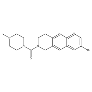 1-{3-bromo-6H,7H,8H,9H-pyrido[2,3-b]1,6-naphthyridine-7-carbonyl}-4-methylpiperazine结构式