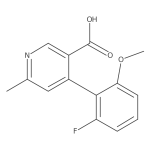 4-(2-Fluoro-6-methoxyphenyl)-6-methylnicotinic Acid结构式