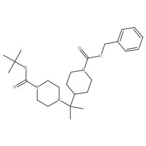 Tert-butyl 4-(2-(1-((benzyloxy)carbonyl)piperidin-4-yl)propan-2-yl)piperazine-1-carboxylate Structure