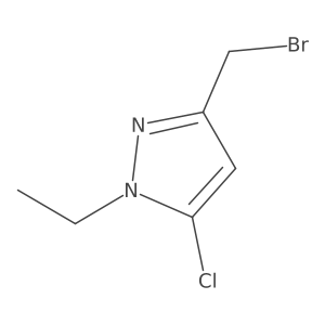 3-(Bromomethyl)-5-chloro-1-ethyl-1H-pyrazole结构式