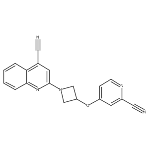 2-{3-[(2-Cyanopyridin-4-yl)oxy]azetidin-1-yl}quinoline-4-carbonitrile结构式