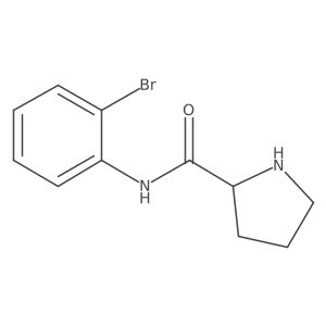 (2R)-N-(2-Bromophenyl)-2-pyrrolidinecarboxamide结构式