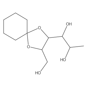 (1S,2S)-1-[(2S,3R)-2-(hydroxymethyl)-1,4-dioxaspiro[4.5]decan-3-yl]propane-1,2-diol结构式