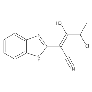 4-chloro-2-(2,3-dihydro-1H-1,3-benzodiazol-2-ylidene)-3-oxopentanenitrile Structure