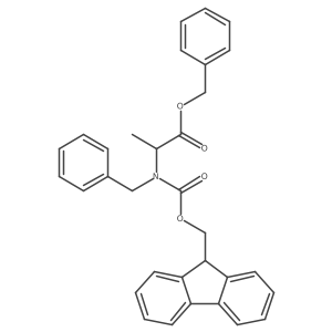 N-[(9H-Fluoren-9-ylmethoxy)carbonyl]-N-(phenylmethyl)-L-alanine phenylmethyl ester结构式