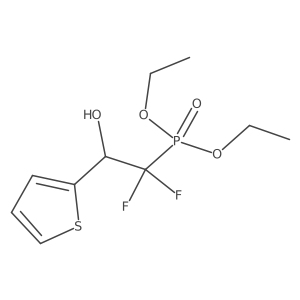 Diethyl (1,1-difluoro-2-hydroxy-2-(thiophen-2-yl)ethyl)phosphonate结构式