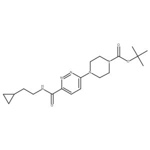 4-[6-(2-CYCLOPROPYLETHYLCARBAMOYL)PYRIDAZIN-3-YL]PIPERAZINE-1-CARBOXYLIC Acid T-Butyl Ester Structure