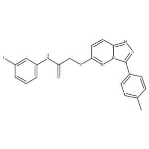 N-(3-fluorophenyl)-2-((3-(p-tolyl)-[1,2,4]triazolo[4,3-b]pyridazin-6-yl)thio)acetamide结构式