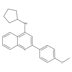 N-cyclopentyl-2-(4-methoxyphenyl)-4-quinolinamine Structure