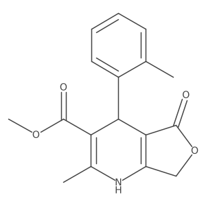 Methyl 2-methyl-4-(o-tolyl)-5-oxo-1,4,5,7-tetrahydrofuro[3,4-b]pyridine-3-carboxylate Structure