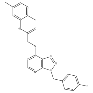 N-(2,5-dimethylphenyl)-2-((3-(4-fluorobenzyl)-3H-[1,2,3]triazolo[4,5-d]pyrimidin-7-yl)thio)acetamide结构式