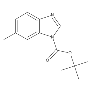 tert-Butyl 6-methyl-1H-benzo[d]imidazole-1-carboxylate结构式