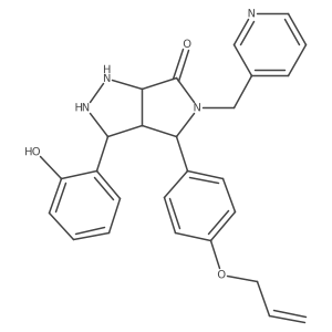 3-(2-Hydroxyphenyl)-4-(4-prop-2-enoxyphenyl)-5-(pyridin-3-ylmethyl)-1,2,3,3a,4,6a-hexahydropyrrolo[3,4-c]pyrazol-6-one结构式