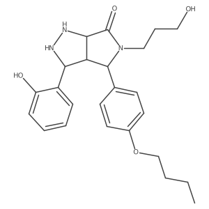 4-(4-Butoxyphenyl)-3-(2-hydroxyphenyl)-5-(3-hydroxypropyl)-1,2,3,3a,4,6a-hexahydropyrrolo[3,4-c]pyrazol-6-one Structure