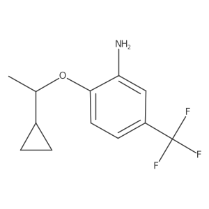 2-(1-cyclopropylethoxy)-5-(trifluoromethyl)Benzenamine结构式