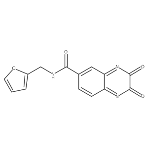 N-(furan-2-ylmethyl)-2,3-dioxoquinoxaline-6-carboxamide结构式