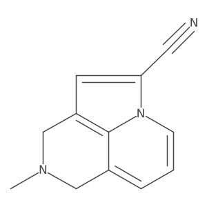 2,3-Dihydro-2-methyl-1H-pyrrolo[3,2,1-ij][1,6]naphthyridine-5-carbonitrile结构式