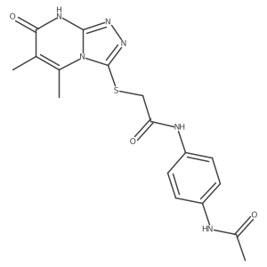 N-(4-acetamidophenyl)-2-((5,6-dimethyl-7-oxo-7,8-dihydro-[1,2,4]triazolo[4,3-a]pyrimidin-3-yl)thio)acetamide Structure