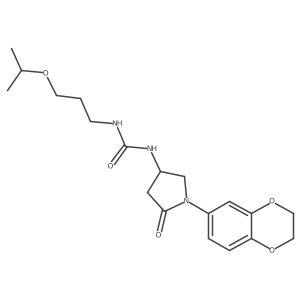 1-(1-(2,3-Dihydrobenzo[b][1,4]dioxin-6-yl)-5-oxopyrrolidin-3-yl)-3-(3-isopropoxypropyl)urea Structure