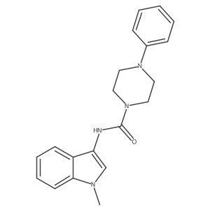 N-(1-methyl-1H-indol-3-yl)-4-phenylpiperazine-1-carboxamide结构式