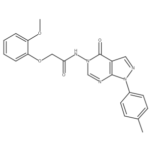 2-(2-methoxyphenoxy)-N-(4-oxo-1-(p-tolyl)-1H-pyrazolo[3,4-d]pyrimidin-5(4H)-yl)acetamide Structure