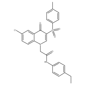2-[6-chloro-3-(4-methylbenzenesulfonyl)-4-oxo-1,4-dihydroquinolin-1-yl]-N-(4-ethylphenyl)acetamide Structure