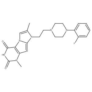 8-(2-(4-(2-fluorophenyl)piperazin-1-yl)ethyl)-1,7-dimethyl-1H-imidazo[2,1-f]purine-2,4(3H,8H)-dione Structure