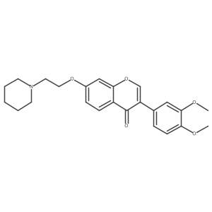 3-(3,4-dimethoxyphenyl)-7-(2-(piperidin-1-yl)ethoxy)-4H-chromen-4-one Structure
