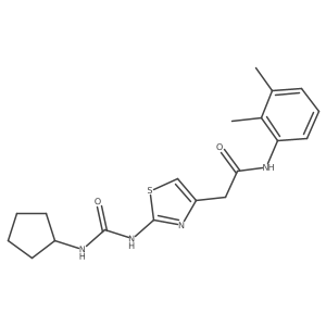 2-{2-[(cyclopentylcarbamoyl)amino]-1,3-thiazol-4-yl}-N-(2,3-dimethylphenyl)acetamide Structure