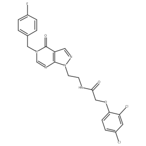 2-(2,4-dichlorophenoxy)-N-(2-(5-(4-fluorobenzyl)-4-oxo-4,5-dihydro-1H-pyrazolo[3,4-d]pyrimidin-1-yl)ethyl)acetamide Structure