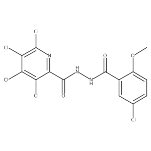 3,4,5,6-tetrachloro-N'-(5-chloro-2-methoxybenzoyl)pyridine-2-carbohydrazide Structure