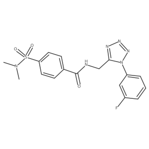 4-(N,N-dimethylsulfamoyl)-N-((1-(3-fluorophenyl)-1H-tetrazol-5-yl)methyl)benzamide Structure