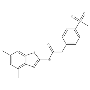 N-(4,6-dimethylbenzo[d]thiazol-2-yl)-2-(4-(methylsulfonyl)phenyl)acetamide结构式