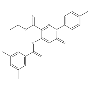 Ethyl 4-(3,5-dimethylbenzamido)-6-oxo-1-(p-tolyl)-1,6-dihydropyridazine-3-carboxylate Structure