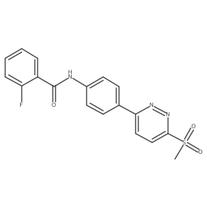 2-fluoro-N-(4-(6-(methylsulfonyl)pyridazin-3-yl)phenyl)benzamide Structure
