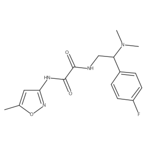 N1-(2-(dimethylamino)-2-(4-fluorophenyl)ethyl)-N2-(5-methylisoxazol-3-yl)oxalamide结构式